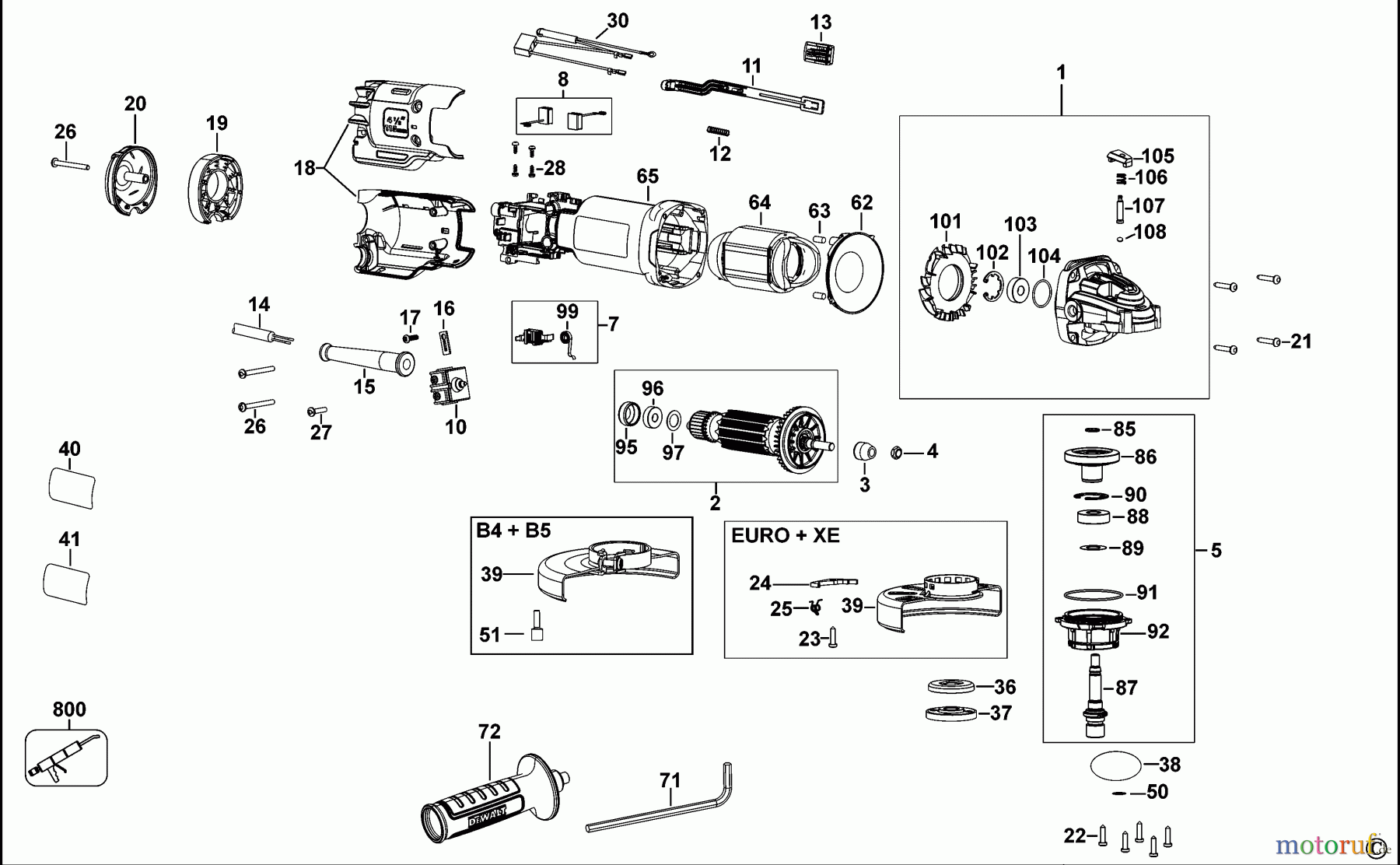  DEWALT METALLBEARBEITUNG WINKELSCHLEIFER 100-125MM KLEINER WINKELSCHLEIFER DWE4204 Seite 1