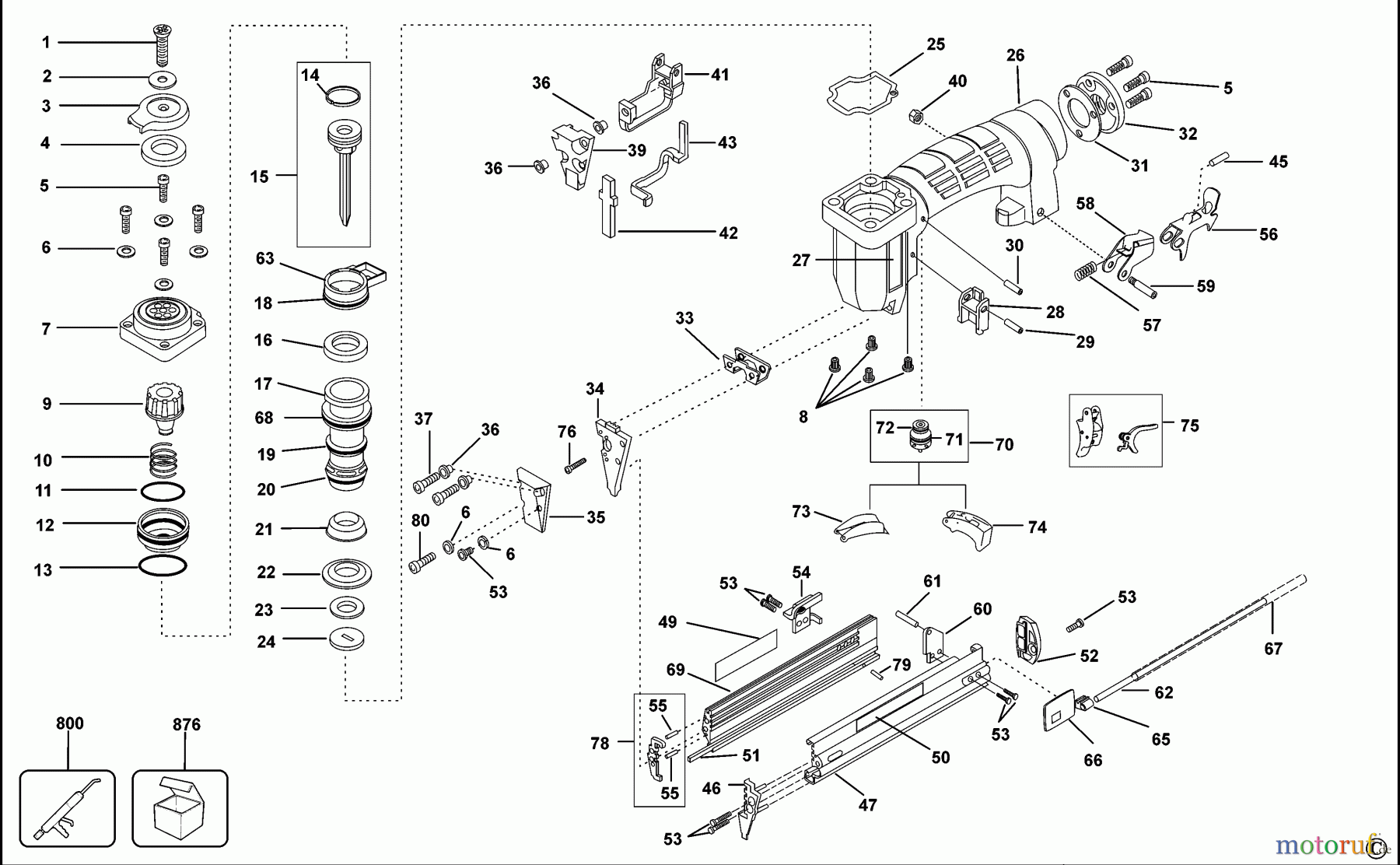 BOSTITCH NAILERS STAUCHKOPF - NAGLER BT35B-1-E Seite 1