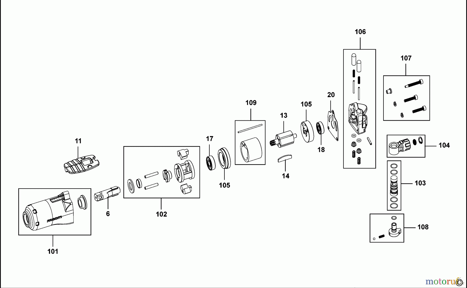 FACOM POWER TOOLS AIR TOOLS SCHLAGSCHRAUBENSCHL. NJ.1400F2 Seite 1