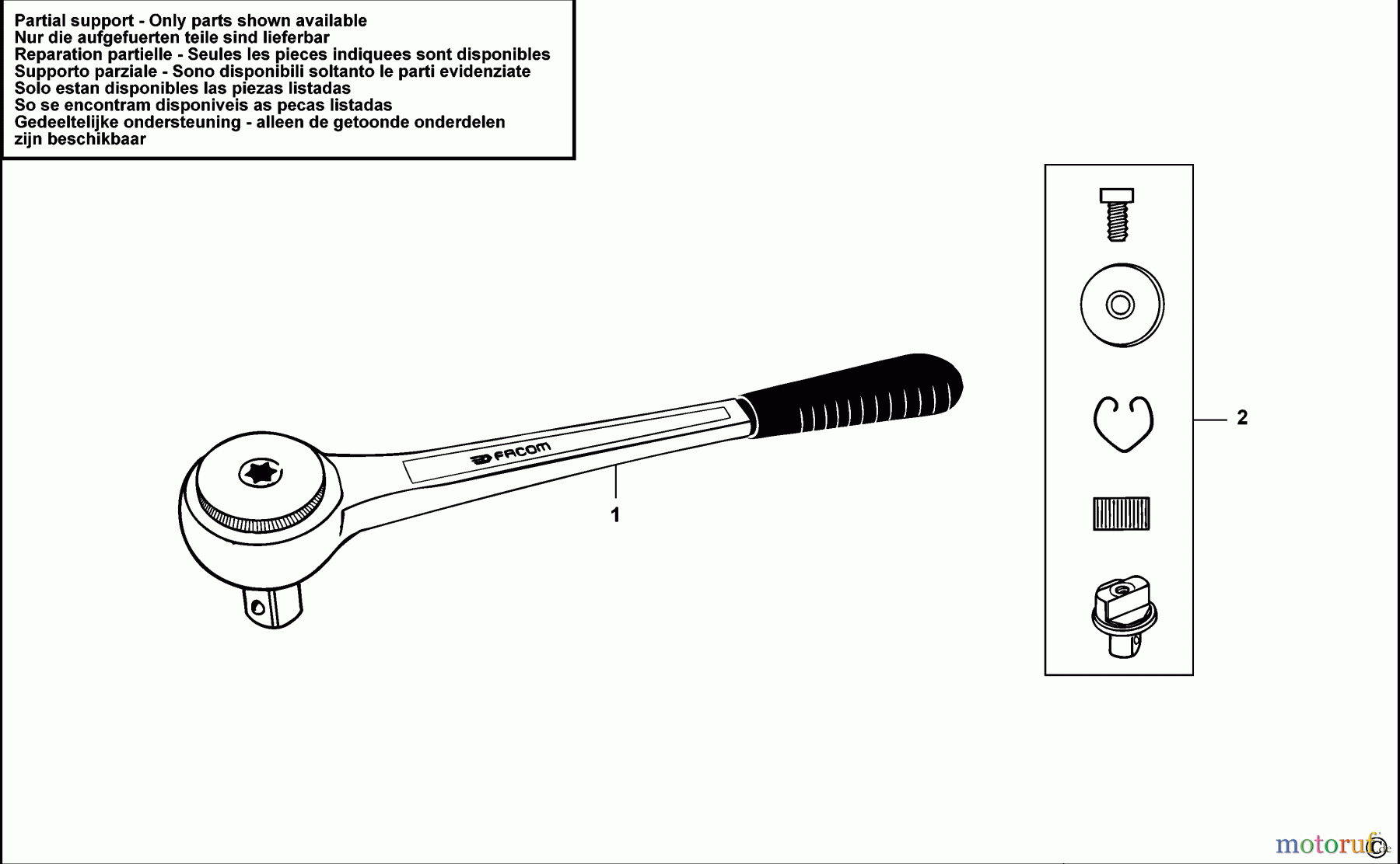 FACOM WRENCHES RATSCHE R.151 Seite 1