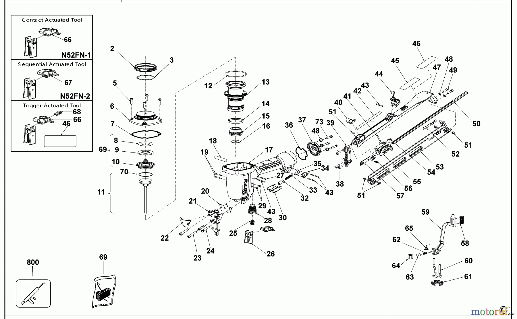  BOSTITCH NAILERS NAGLER N52FN-2 Seite 1