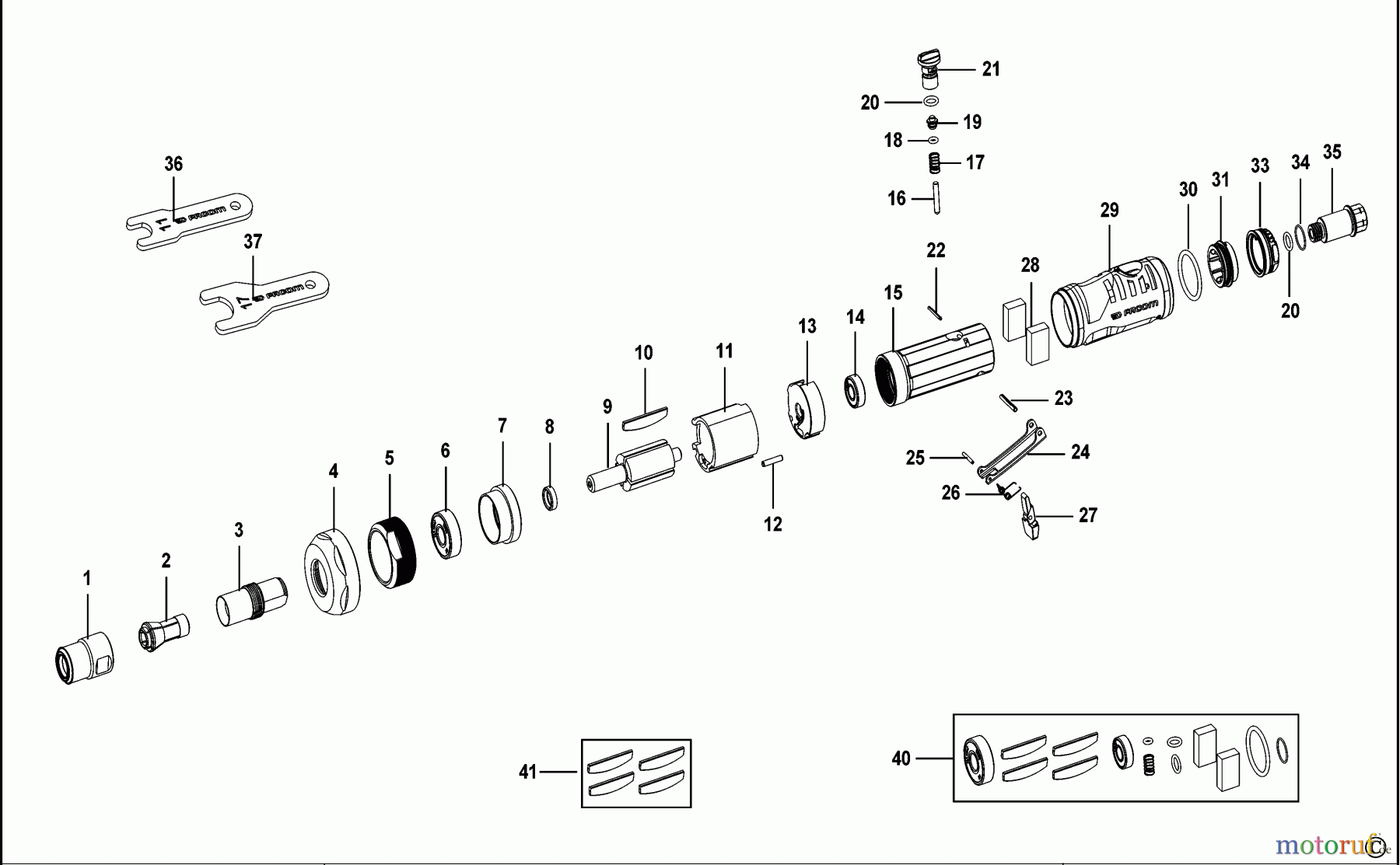 FACOM POWER TOOLS AIR TOOLS FORMSCHLEIFER V.DG300F Seite 1