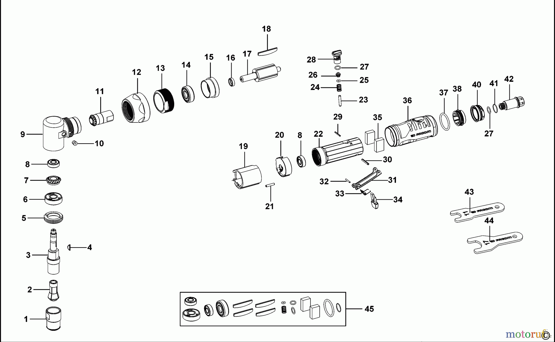  FACOM POWER TOOLS AIR TOOLS FORMSCHLEIFER V.DGA305F Seite 1
