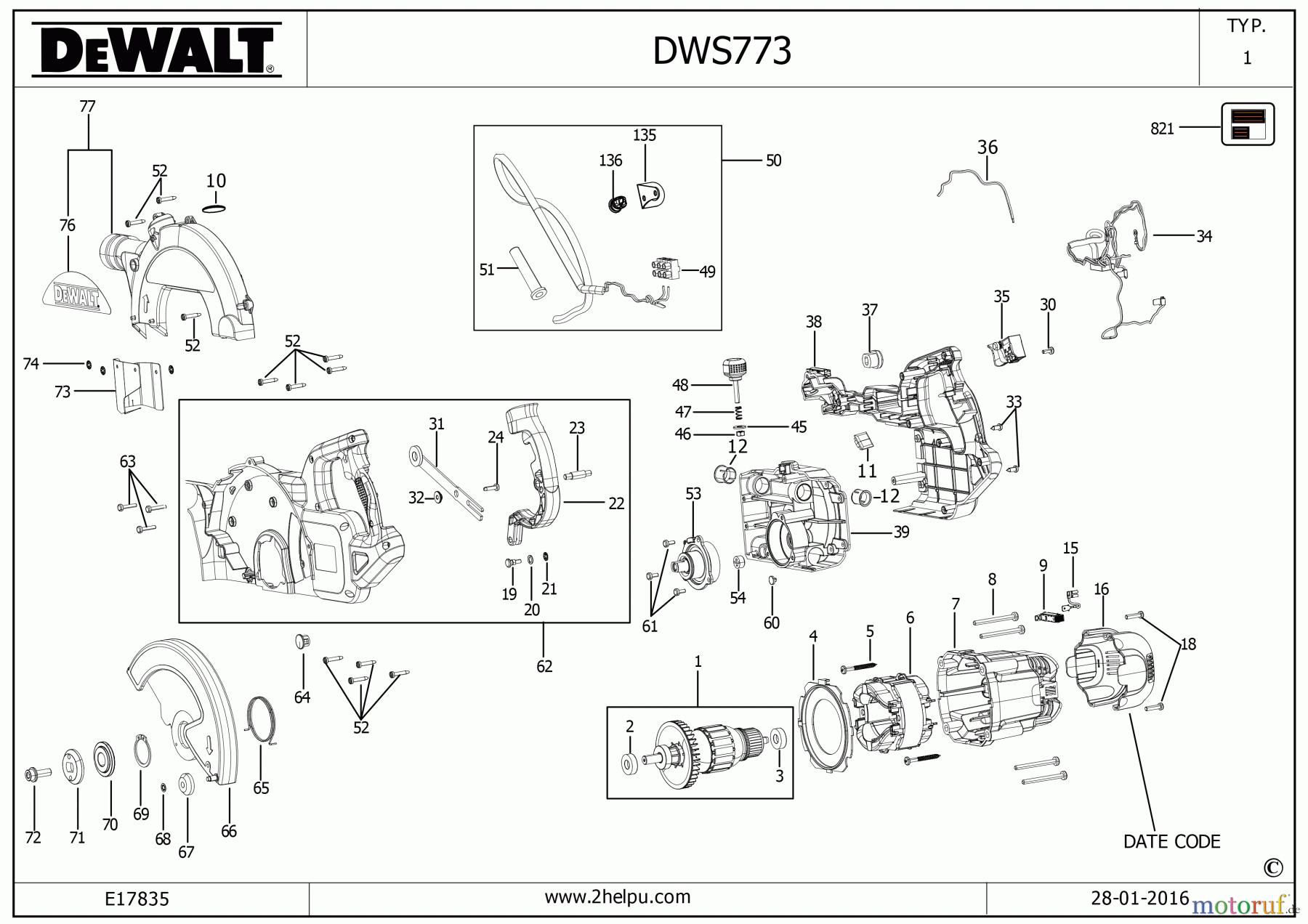  DEWALT HOLZARBEITEN  Gehrungssägen GEHRUNGSSÄGE DWS773 Seite 3