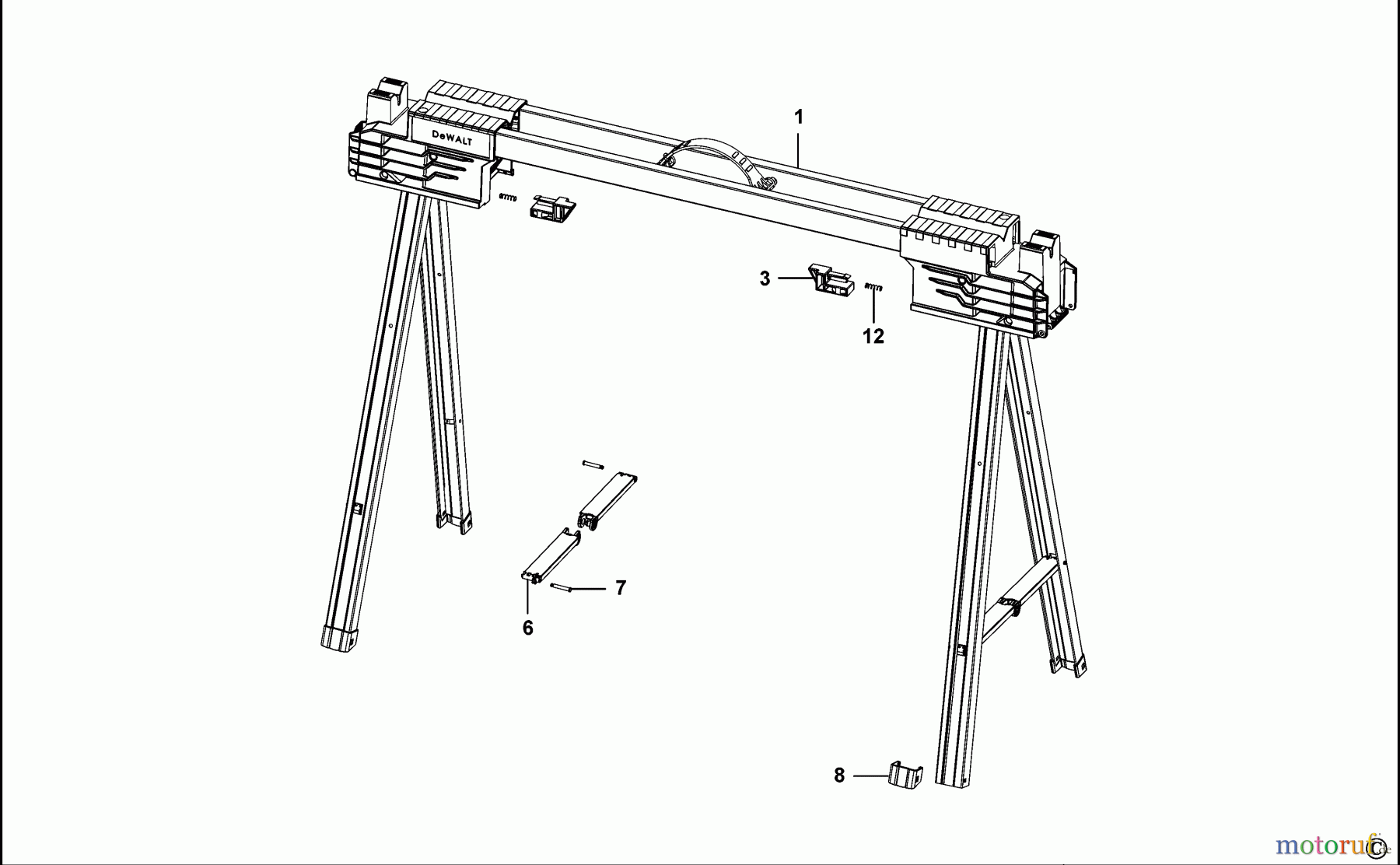 DEWALT ANBAUTEILE & ZUBEHÖR LEG STANDS SÄGE-WERKBANK DWST1-75676 Seite 1