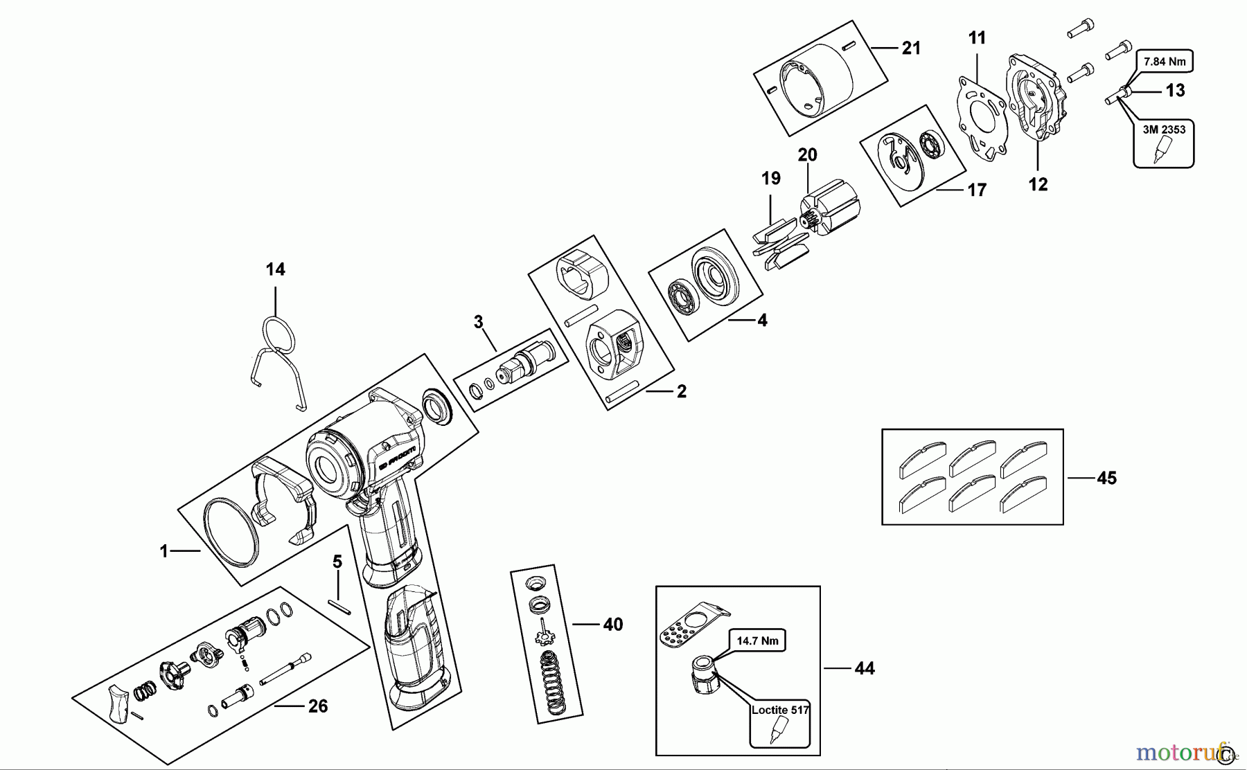 FACOM POWER TOOLS AIR TOOLS SCHLAGSCHRAUBENSCHL. NS.1600F Seite 1