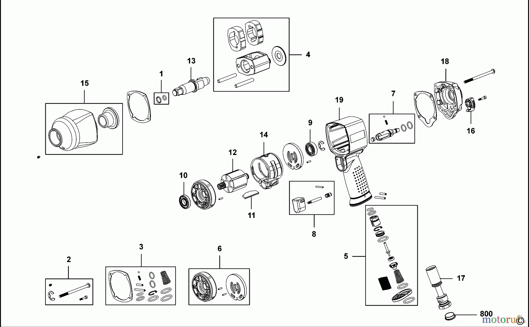 FACOM POWER TOOLS AIR TOOLS SCHLAGSCHRAUBENSCHL. NS.1800F2 Seite 1