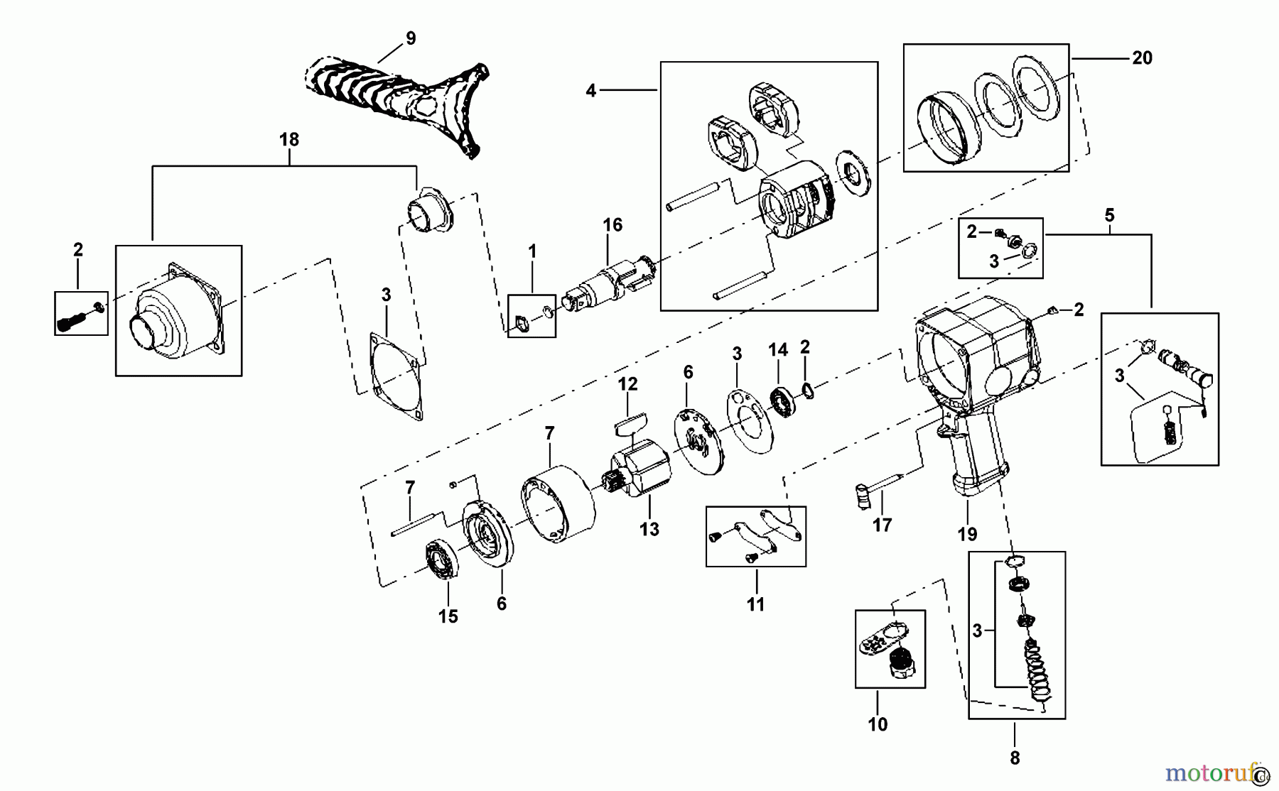 FACOM POWER TOOLS AIR TOOLS SCHLAGSCHRAUBENSCHL. NK.1000F2 Seite 1