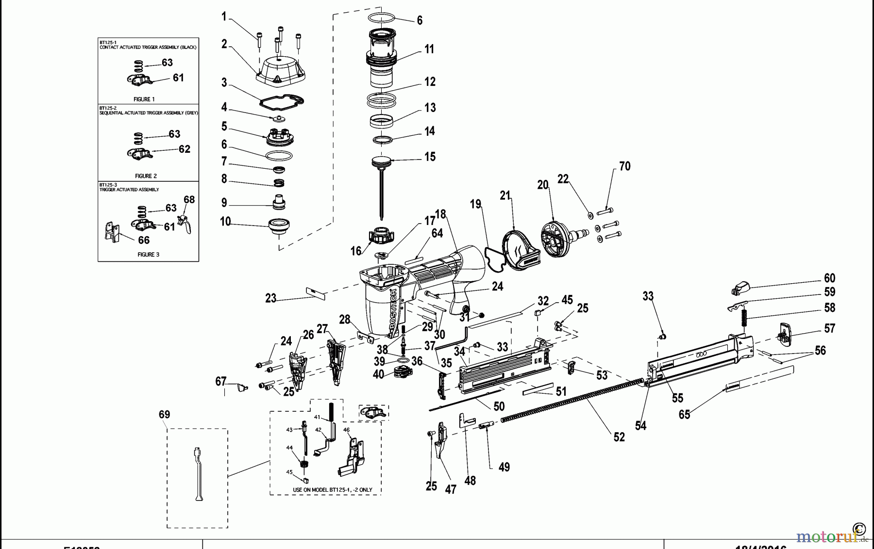  BOSTITCH NAILERS STAUCHKOPF - NAGLER BT125-1 Seite 1