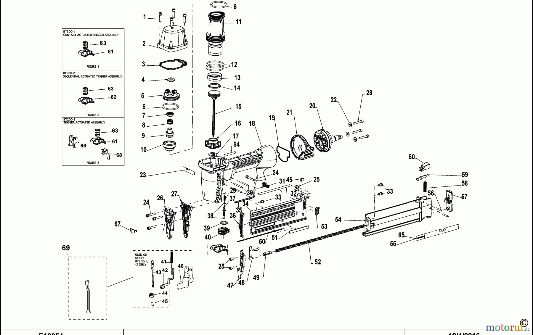 BOSTITCH NAILERS STAUCHKOPF - NAGLER BT200-1 Seite 1
