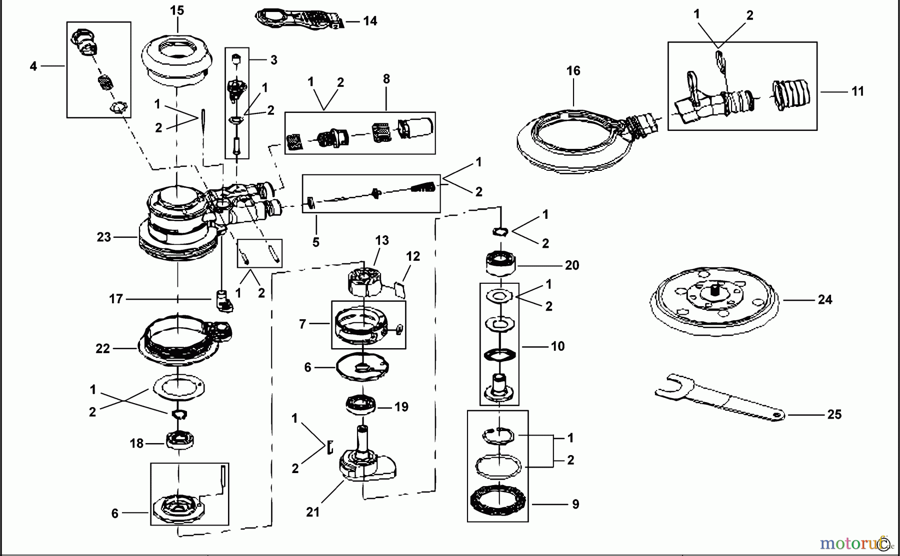 FACOM POWER TOOLS AIR TOOLS EXZENTERSCHLEIFER V.256F Seite 1