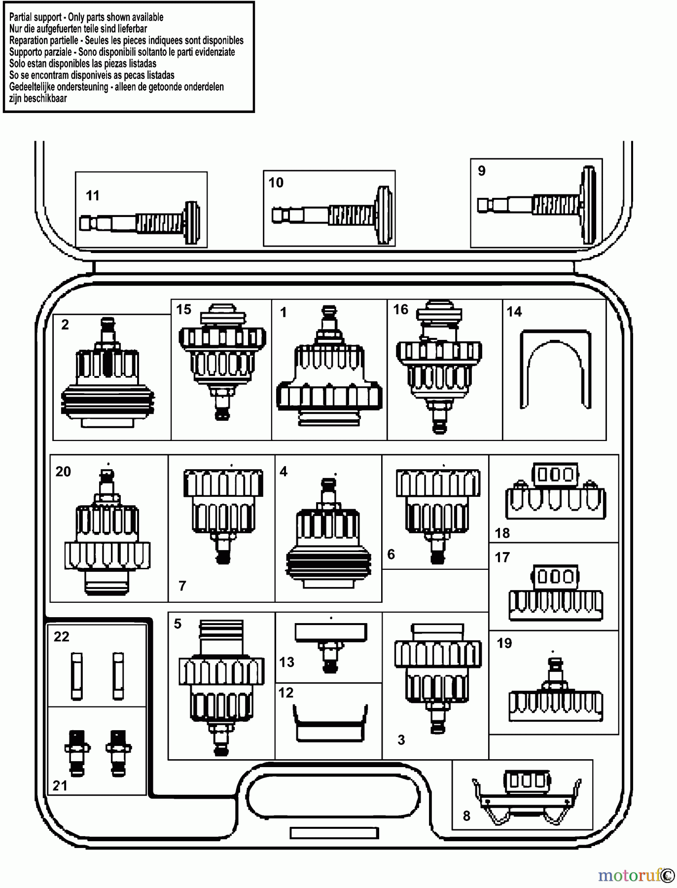 FACOM AUTOMOTIVE TOOLS KÜHLERDRUCKPRÜFGERÄT 921 Seite 1