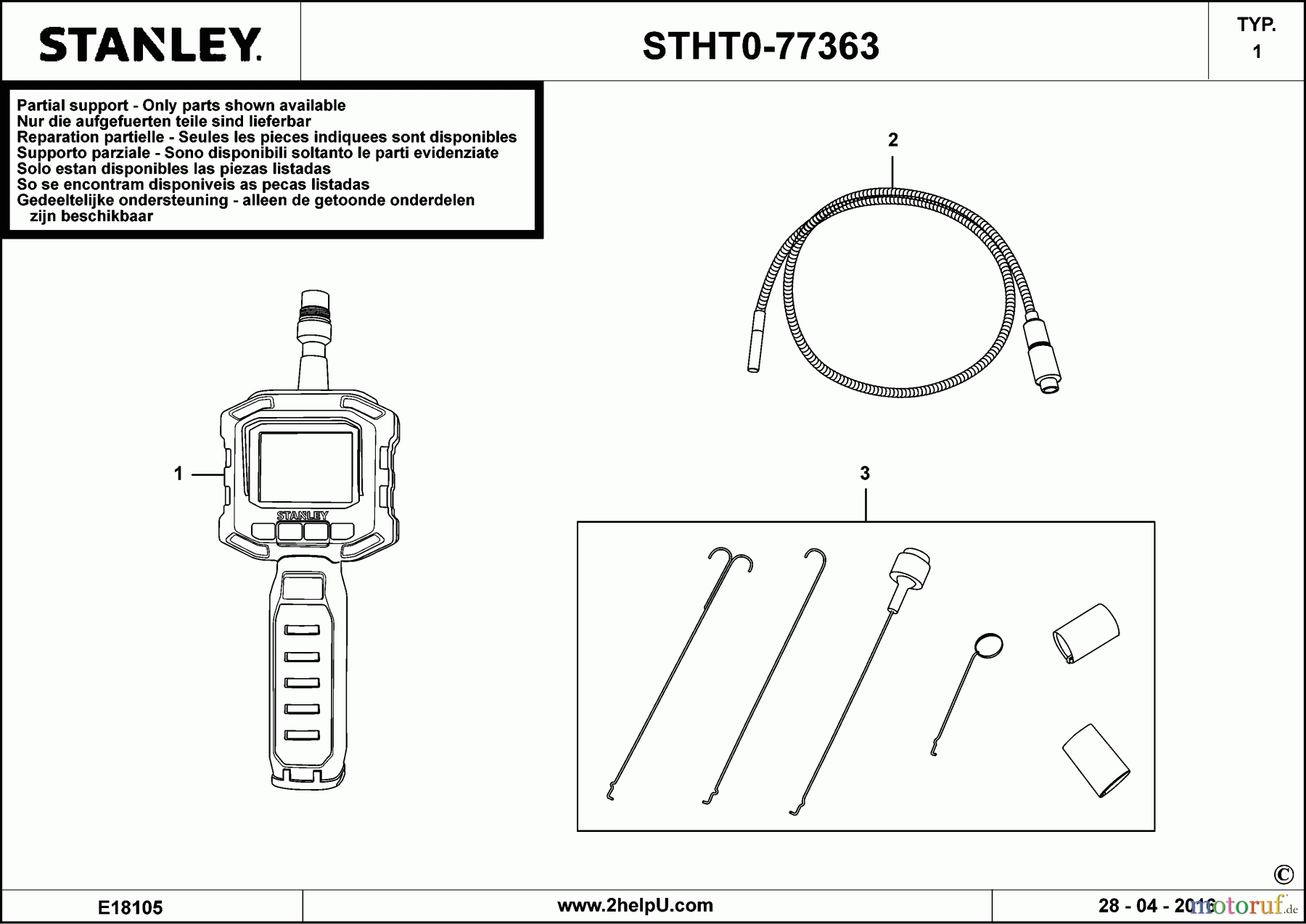  STANLEY CORDLESS-OTHER INSPEKTIONSKAMERA STHT0-77363 Seite 1
