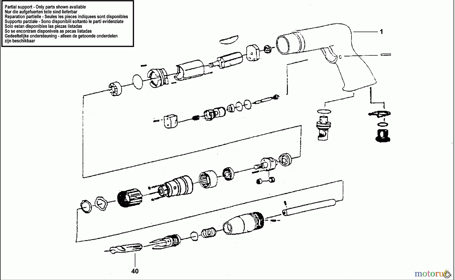 FACOM POWER TOOLS AIR TOOLS DRUCKLUFT-SCHWEIßPUNKTFRÄS-MACHINE V.781 Seite 1