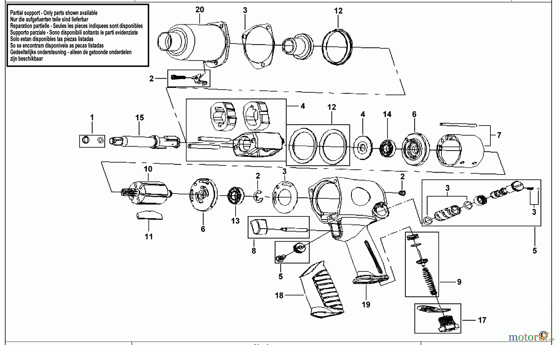 FACOM POWER TOOLS AIR TOOLS SCHLAGSCHRAUBENSCHL. NS.1010F Seite 1