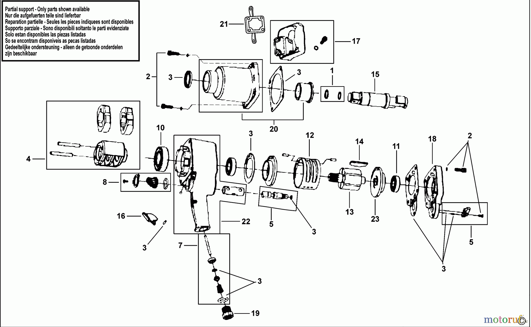 FACOM POWER TOOLS AIR TOOLS SCHLAGSCHRAUBENSCHL. NM.1200F Seite 1