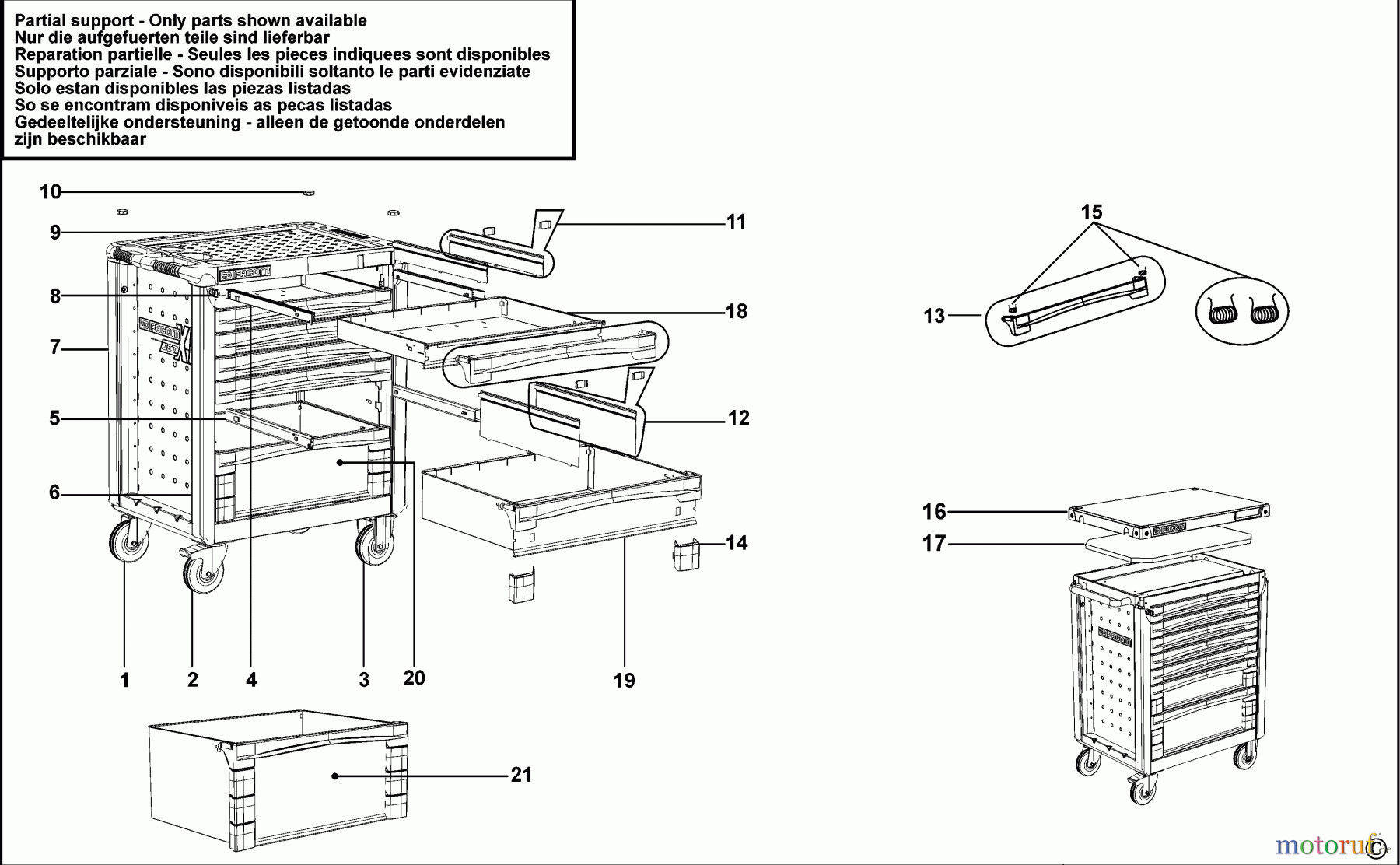 FACOM STORAGE WERKSTATTWAGEN JET.6GXL Seite 1