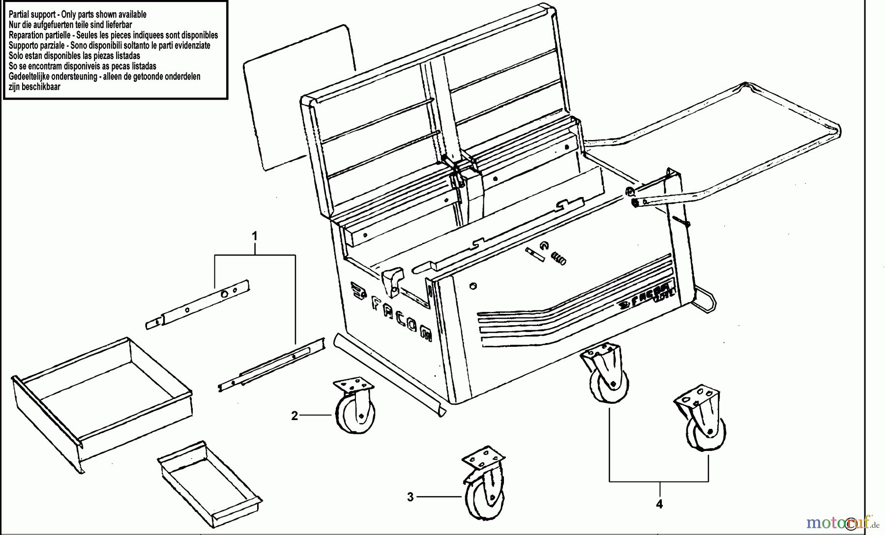 FACOM STORAGE WERKSTATTWAGEN 2092A Seite 1