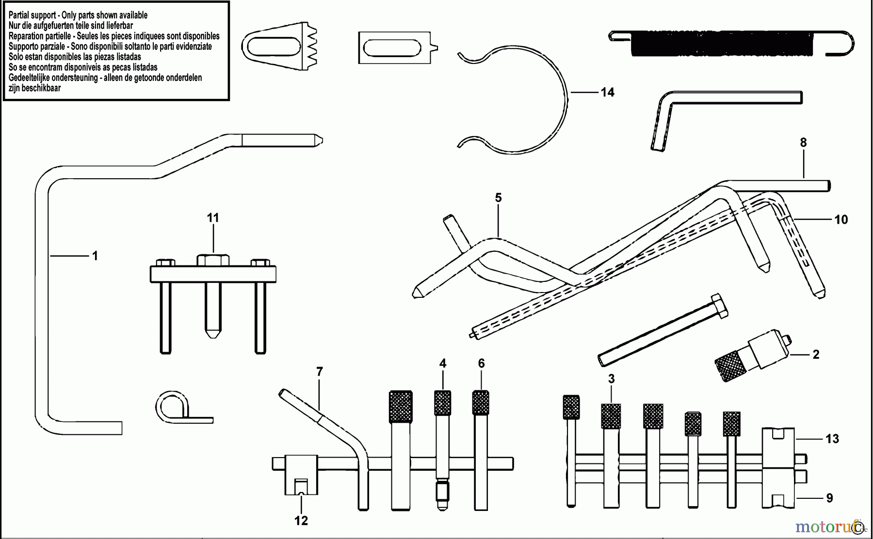 FACOM AUTOMOTIVE TOOLS ZÜNDEINSTELLUNGSSATZ DT.PSA-D1 Seite 1