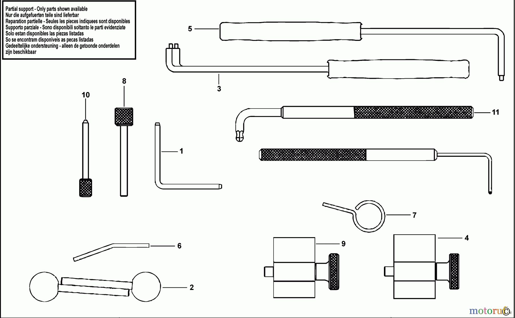 FACOM AUTOMOTIVE TOOLS ZÜNDEINSTELLUNGSSATZ DT.VAG-D1 Seite 1