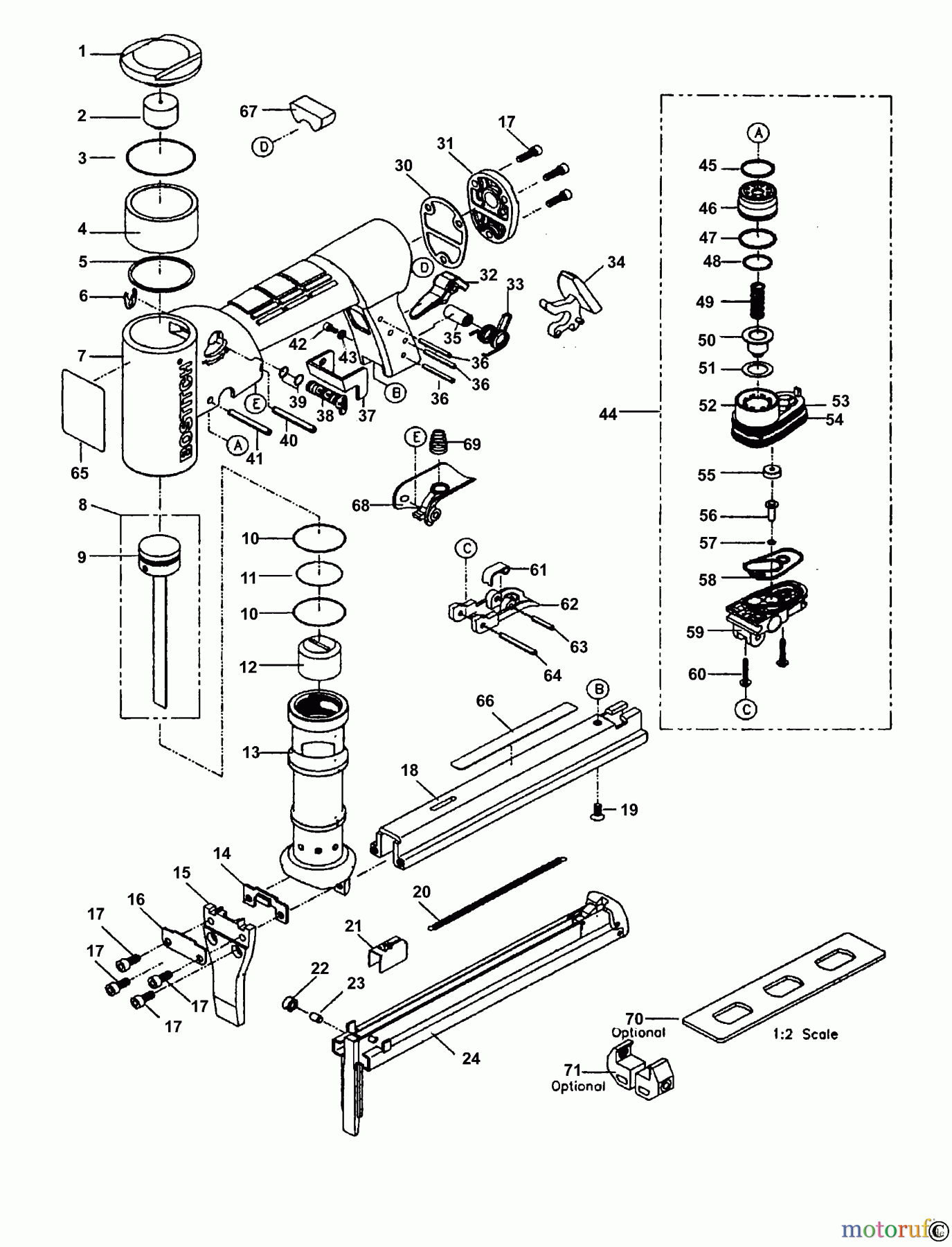 BOSTITCH STAPLER HEFTER TU-216-71LN Seite 1