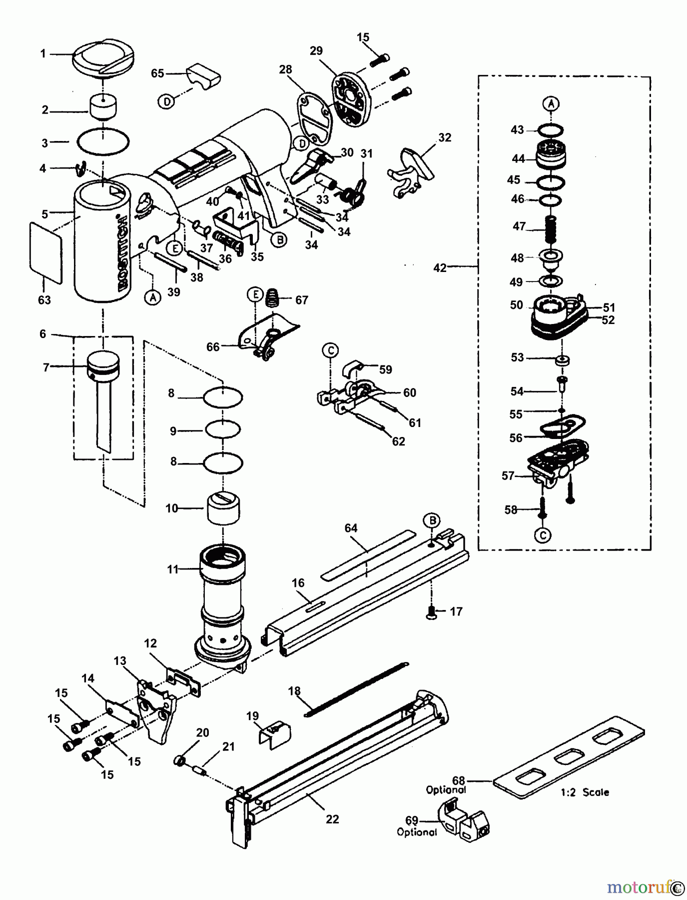 BOSTITCH STAPLER HEFTER TU-216-80-E Seite 1
