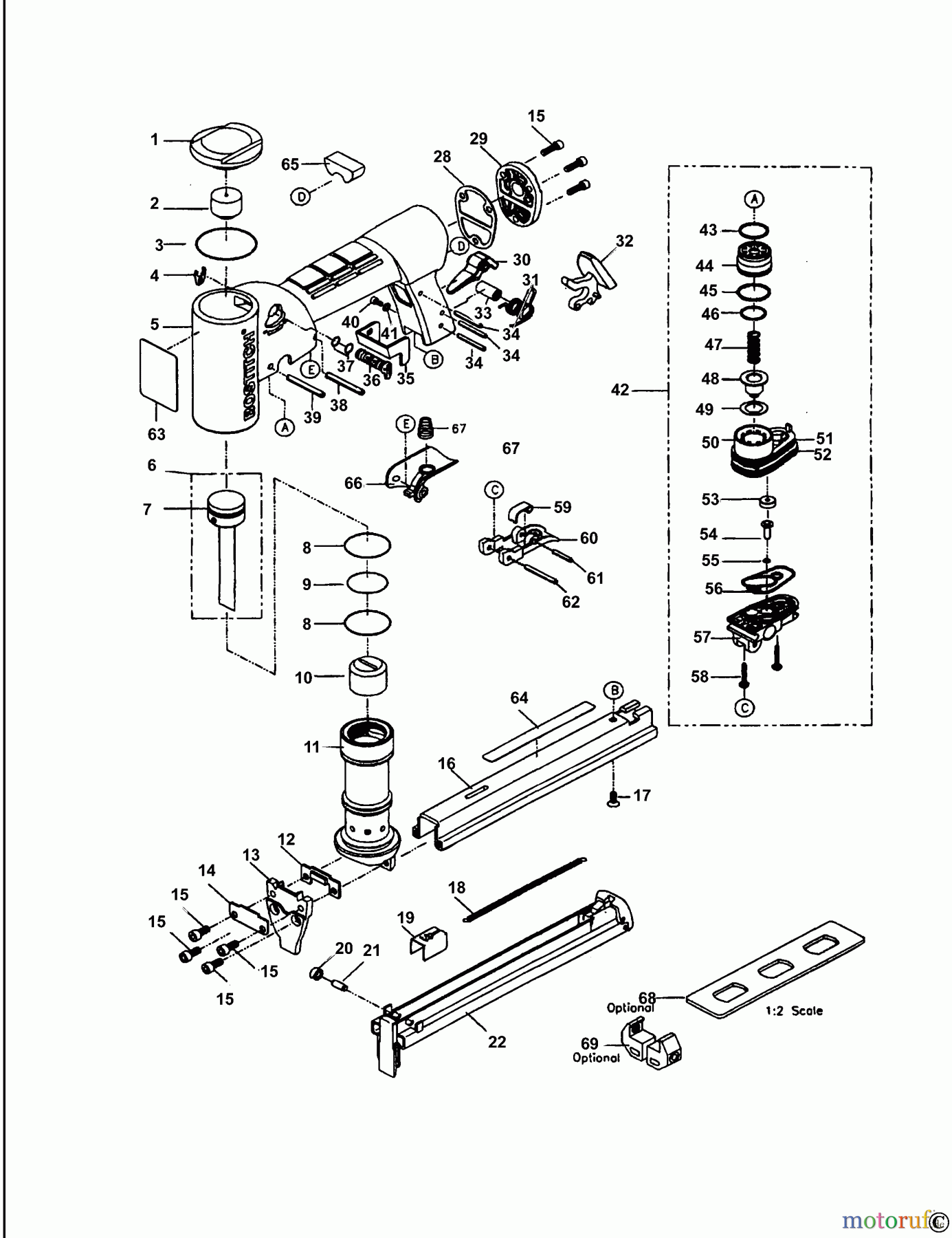 BOSTITCH STAPLER HEFTER TU-216-80A-E Seite 1
