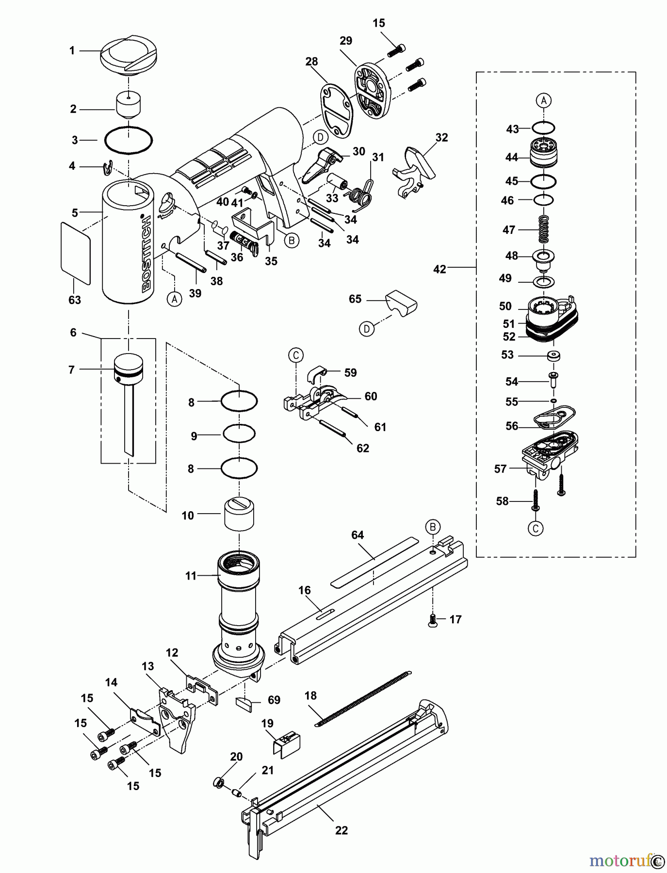  BOSTITCH STAPLER HEFTER TU-216-71 Seite 1