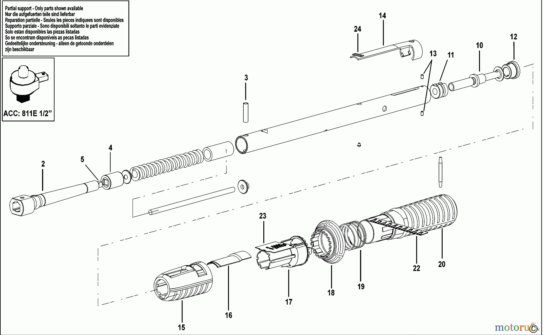 USAG WRENCHES TORQUE CONTROL SCHLUESSEL 811 NE 200 Seite 1