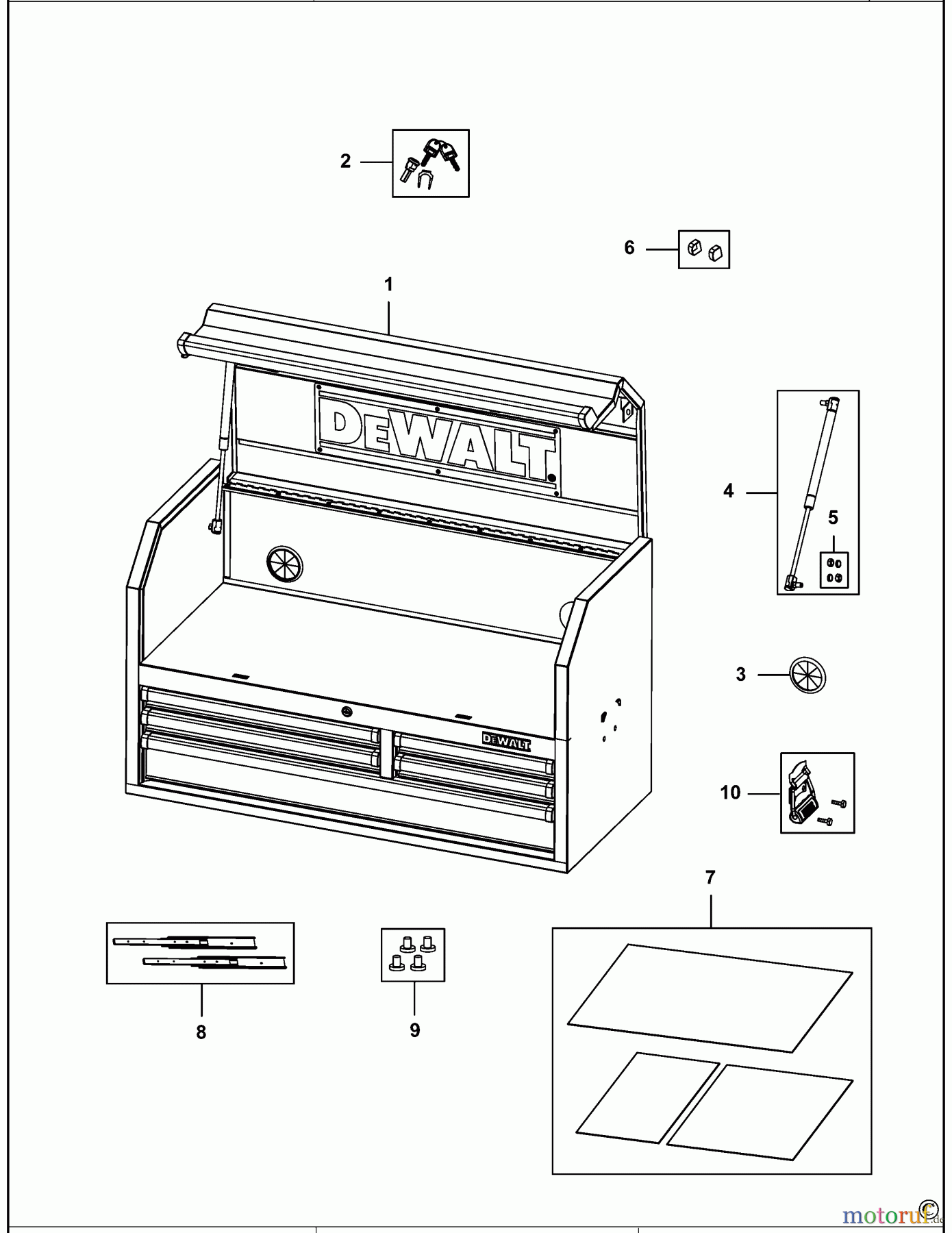  DEWALT LAGERUNG ARBEITSPLATZ DWMT1-74433 Seite 1