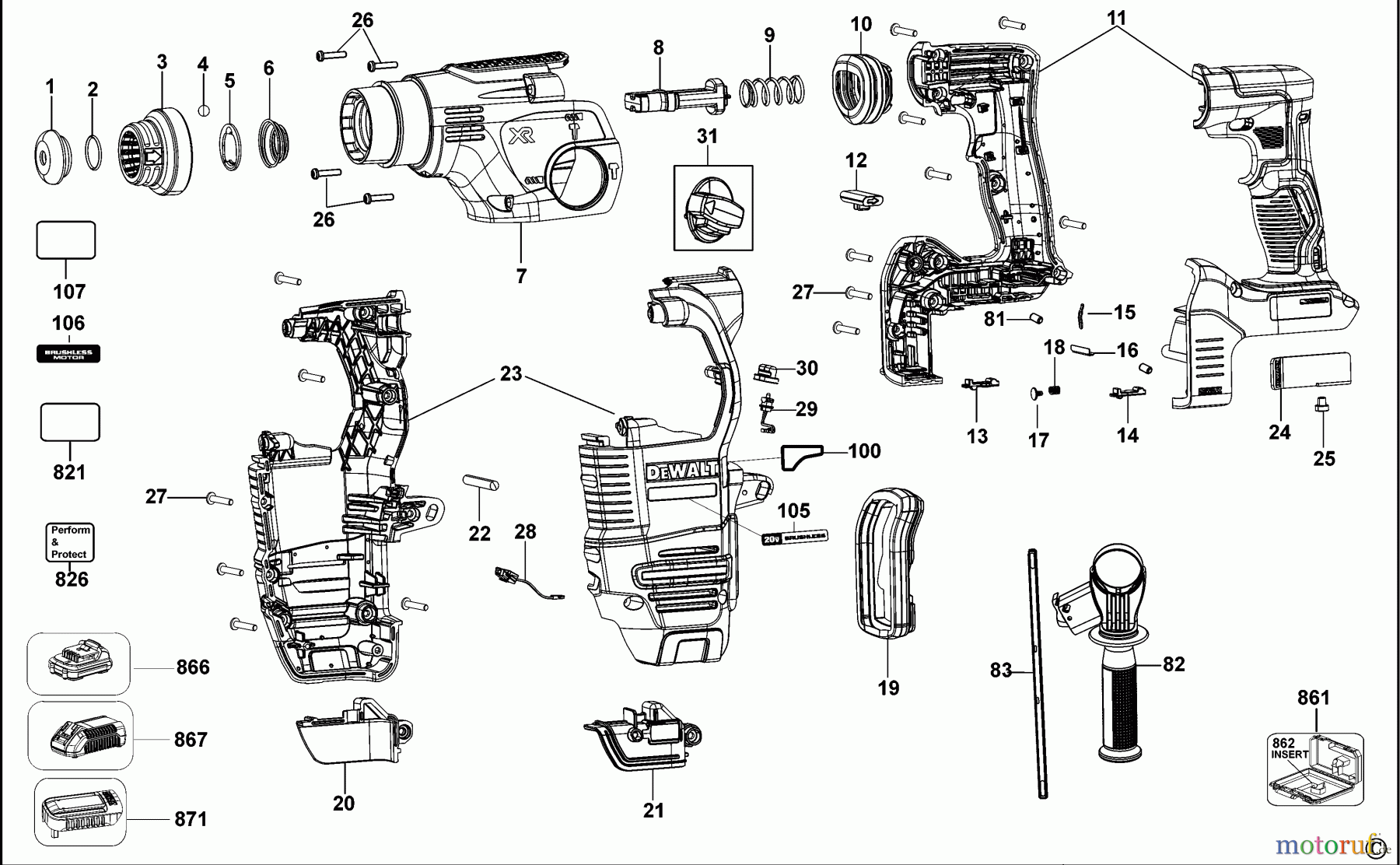 DEWALT Bohrhämmer Bohrhämmer SDS-PLUS BOHRHAMMER DCH293 Seite 1