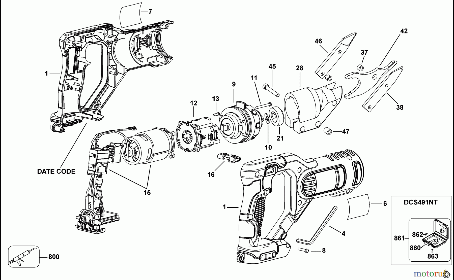 DEWALT METALLBEARBEITUNG SCHEREN & NIBBLER AKKU-SCHERE DCS491 Seite 1