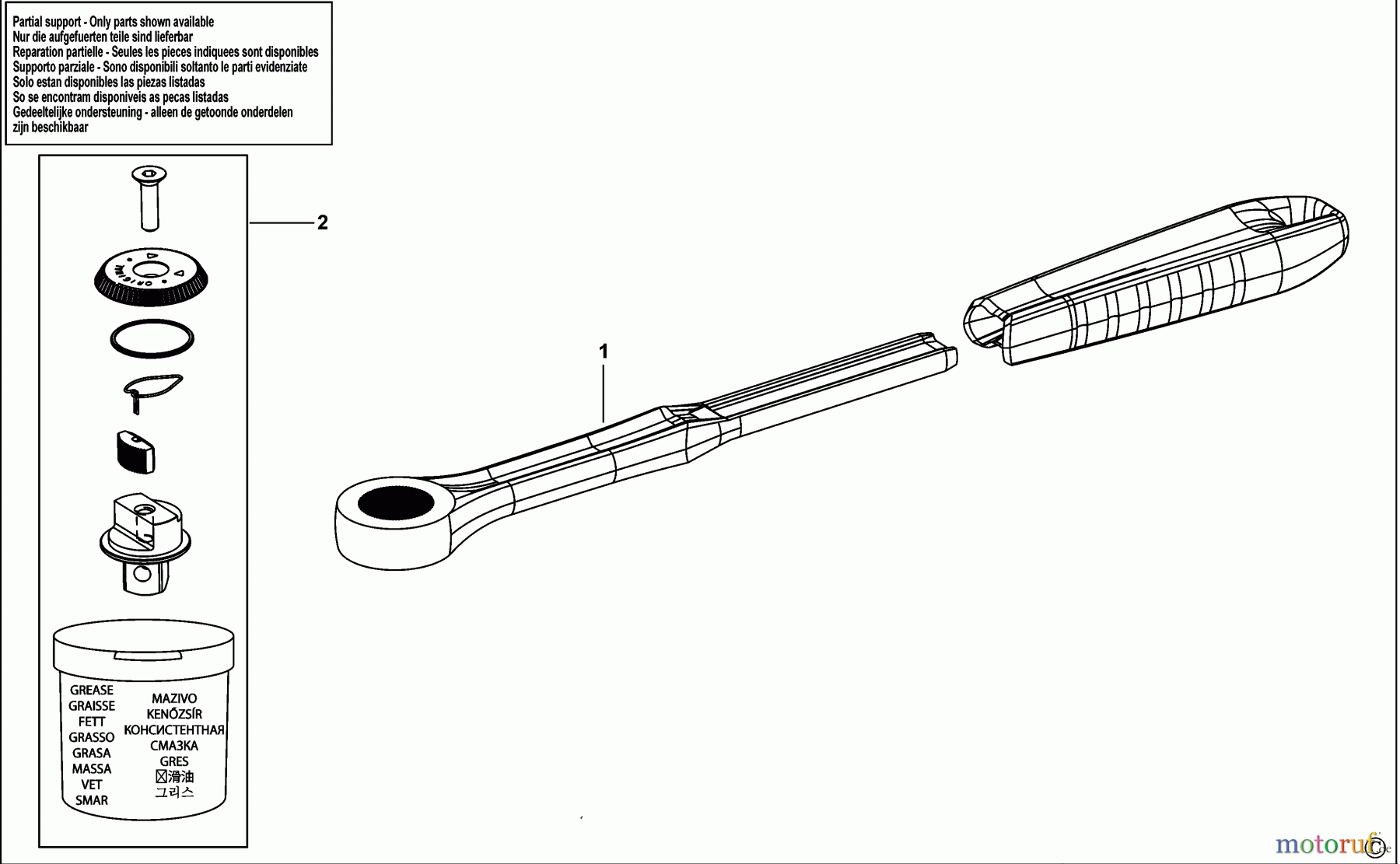 FACOM WRENCHES RATSCHE J.151B Seite 1