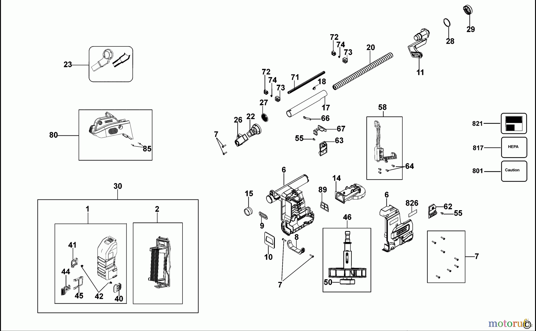DEWALT Bohrhämmer Bohrhämmer SDS-PLUS STAUBABSAUGER D25304DH Seite 1