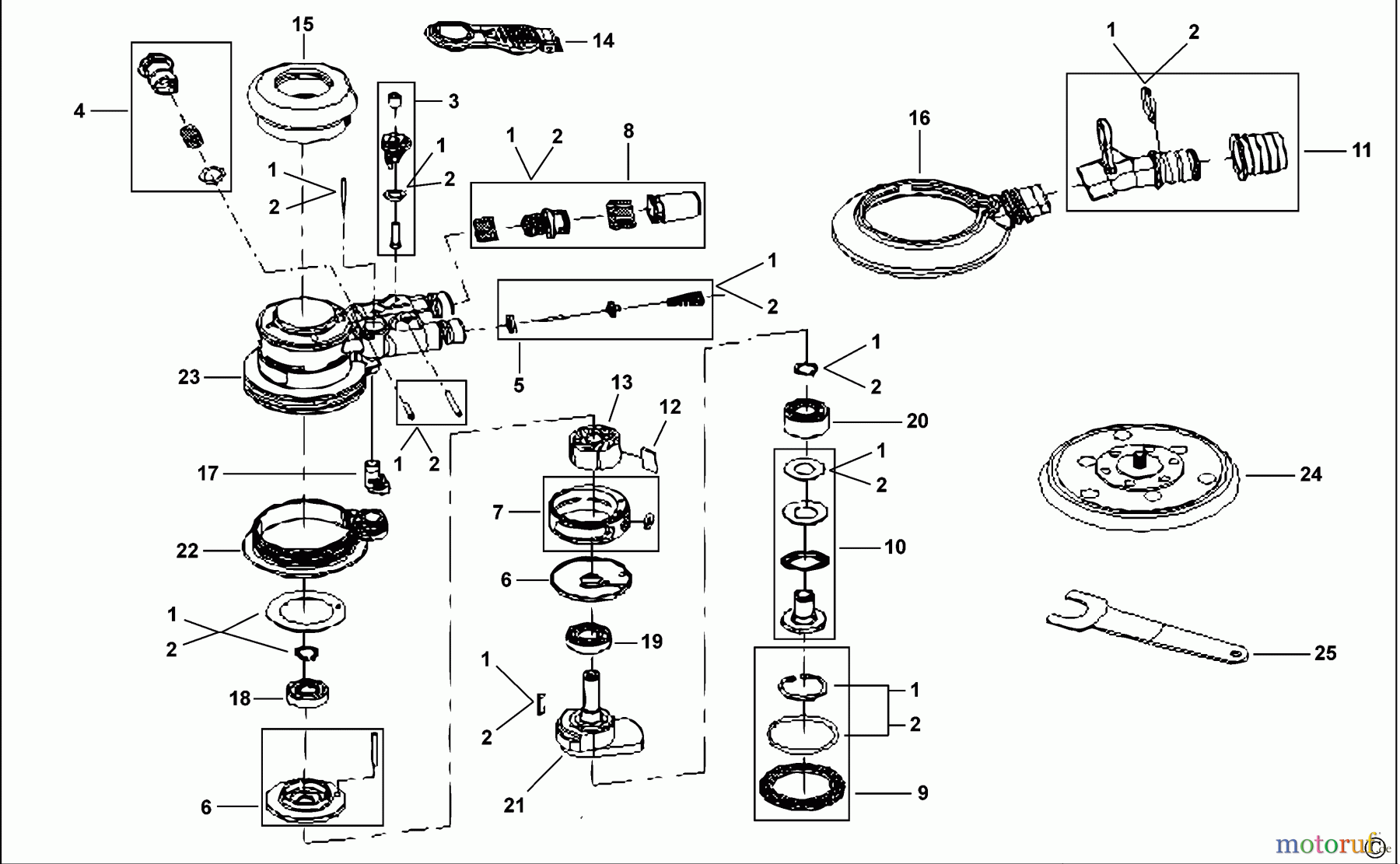 SIDCHROME POWER TOOLS AIR TOOLS EXZENTERSCHLEIFER SCMTSA-0S2 Seite 1