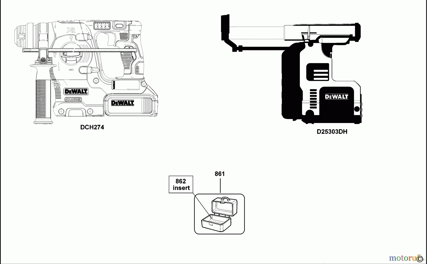  DEWALT Bohrhämmer Bohrhämmer SDS-PLUS HAMMER DCH275 Seite 1