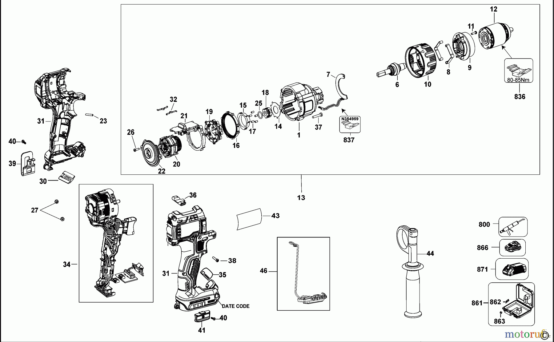 DEWALT AKKUBOHRER CDLS DRILLS 18V AKKU-BOHRMASCHINE 18V LI-ION DCD992 Seite 1