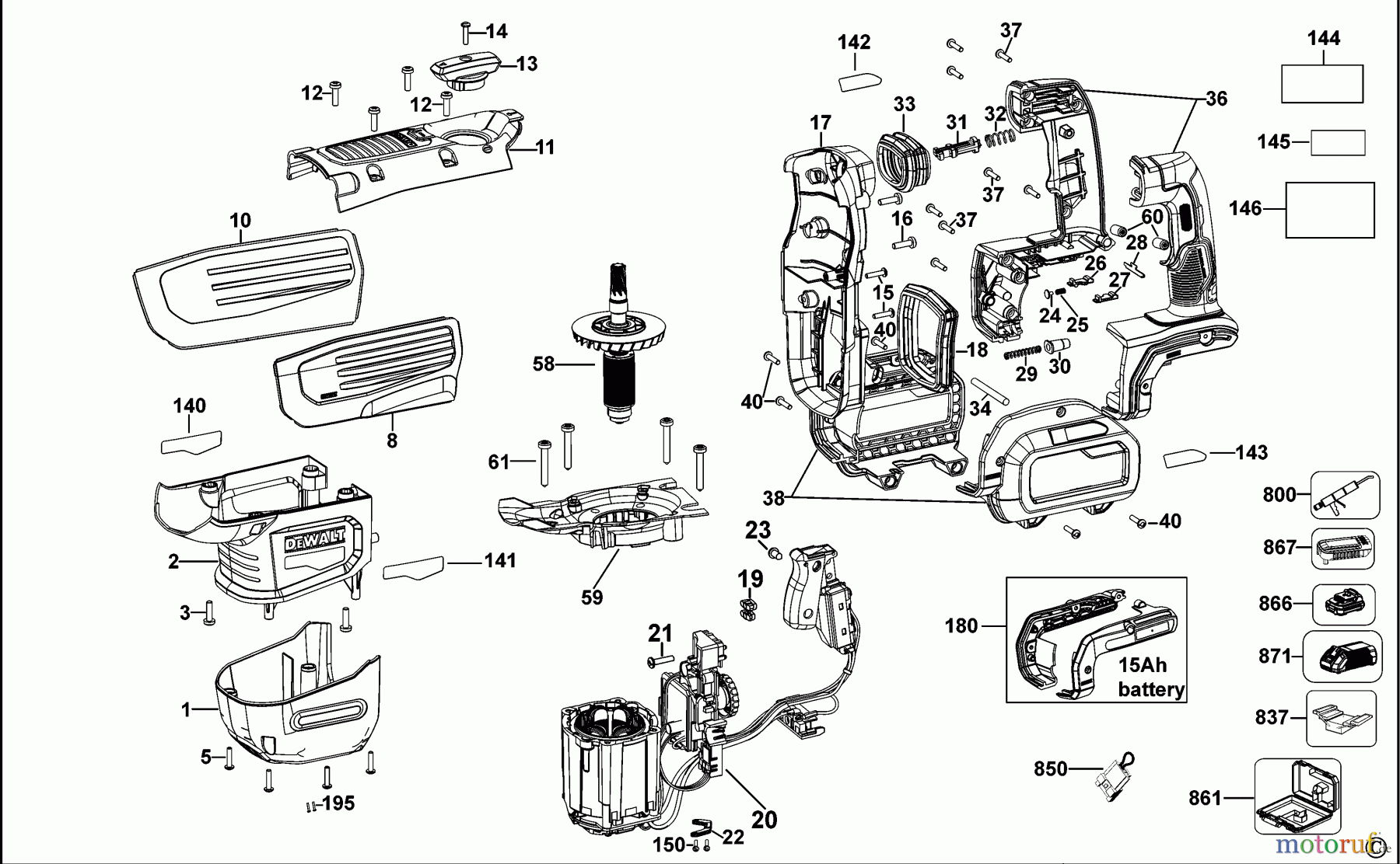  DEWALT Bohrhämmer Bohrhämmer SDS-MAX DREHHAMMER DCH733 Seite 1