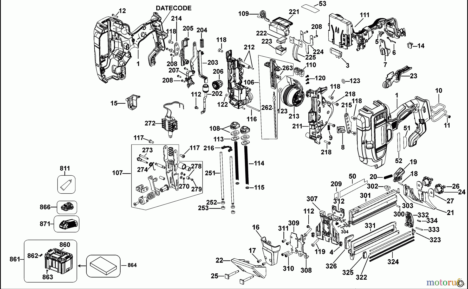  DEWALT HOLZARBEITEN  NAGLER 50MM STAUCHKOPF NAGLER DCN682 Seite 1
