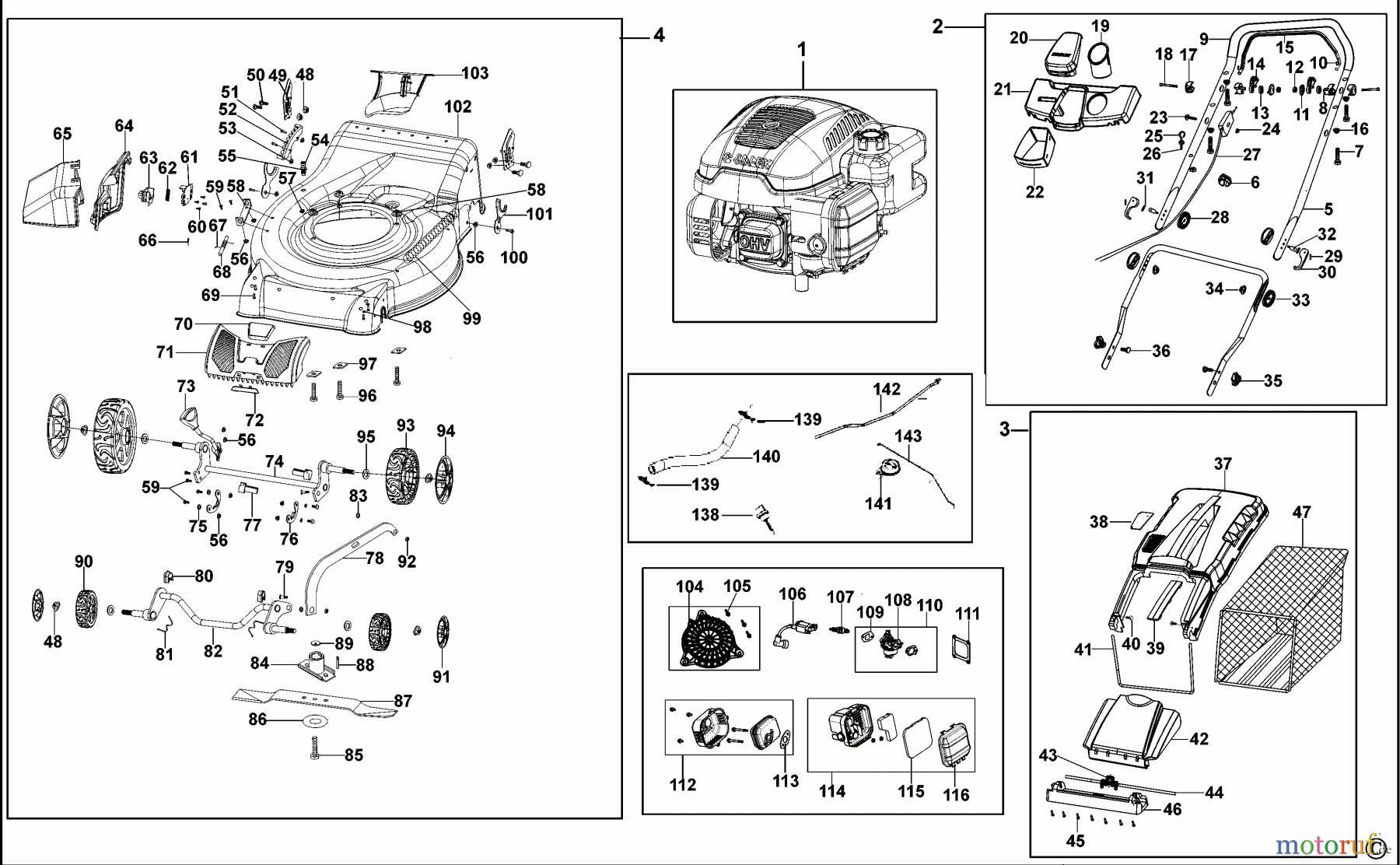  STANLEY OUTDOOR BENZIN-RASENMÄHER SLM-139-460 Seite 1