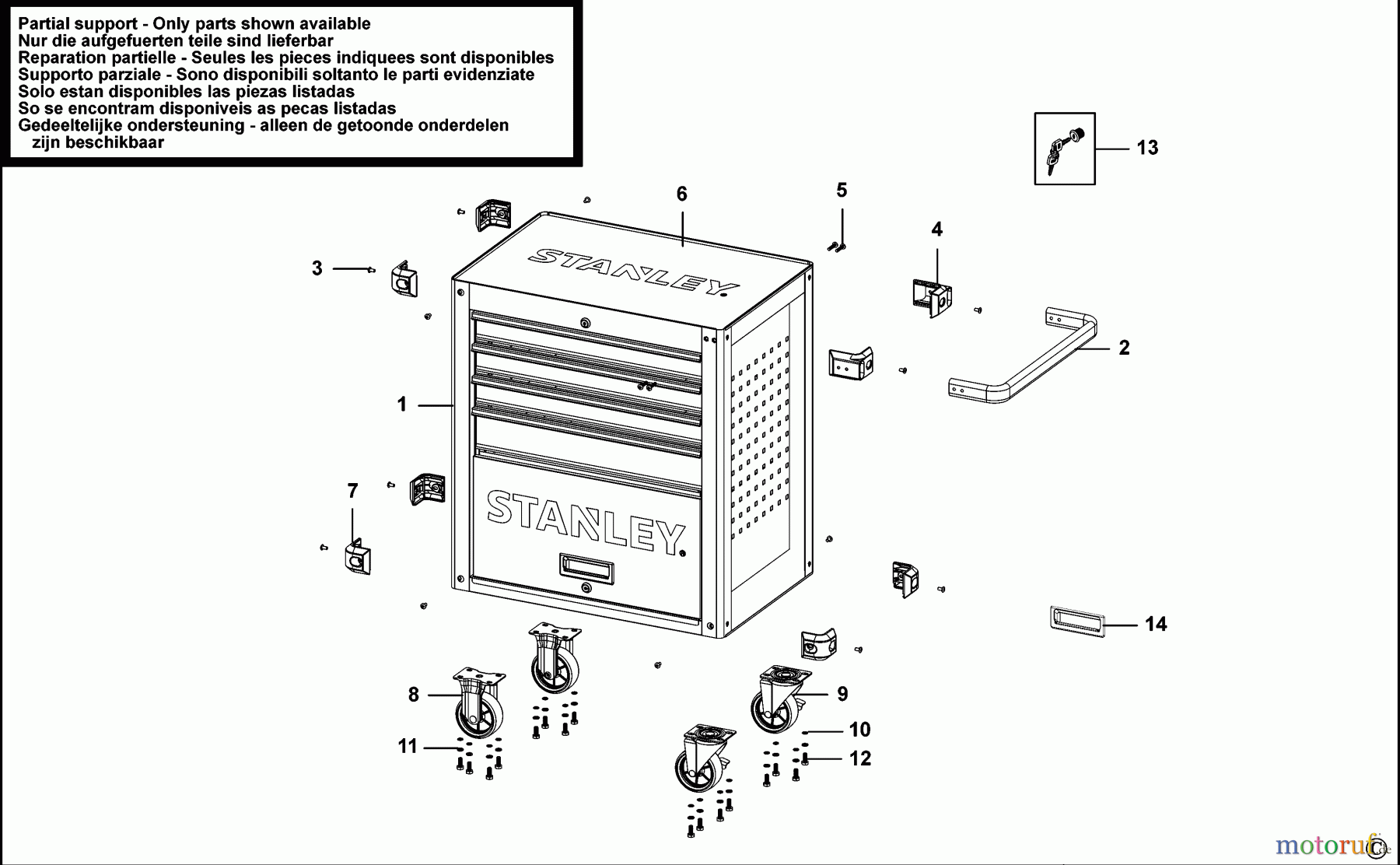 STANLEY STORAGE WORKCENTRES WERKSTATTWAGEN STMT1-74305 Seite 1