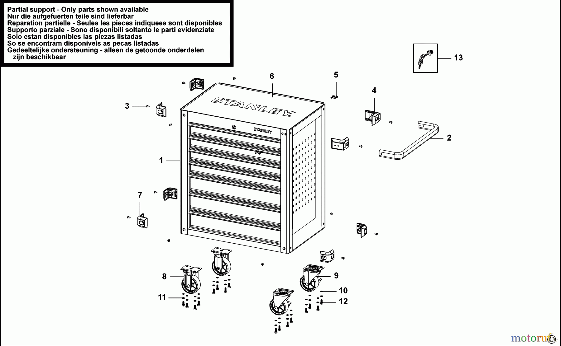  STANLEY STORAGE WORKCENTRES WERKSTATTWAGEN STMT1-74306 Seite 1