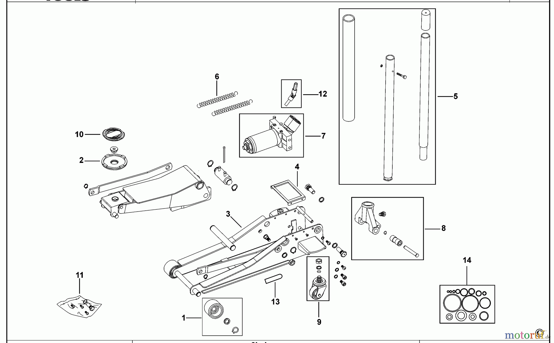  MAC AUTOMOTIVE TOOLS HYDRAULISCHEN WAGENHEBER JHD3.25T Seite 1