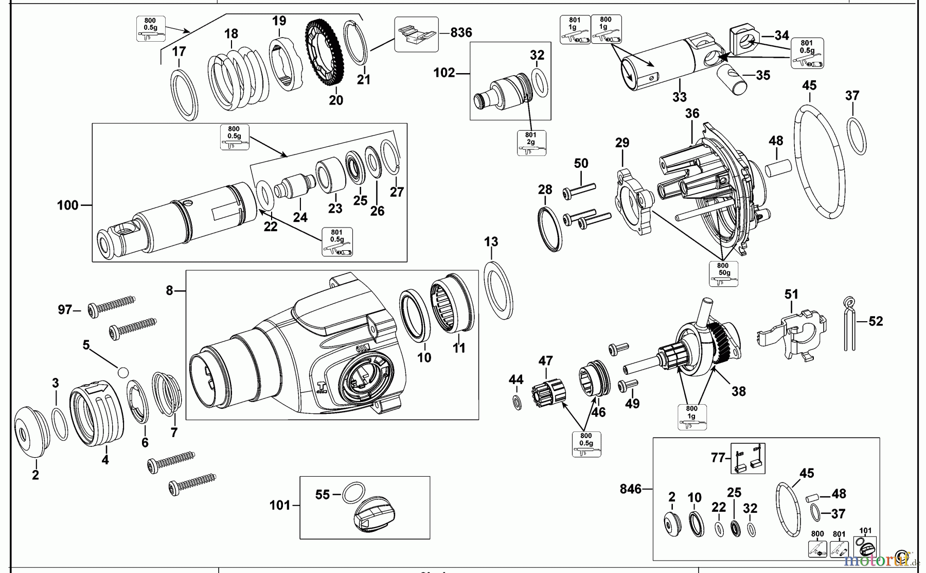  DEWALT Bohrhämmer Bohrhämmer SDS-PLUS DREHHAMMER DWH24 Seite 2