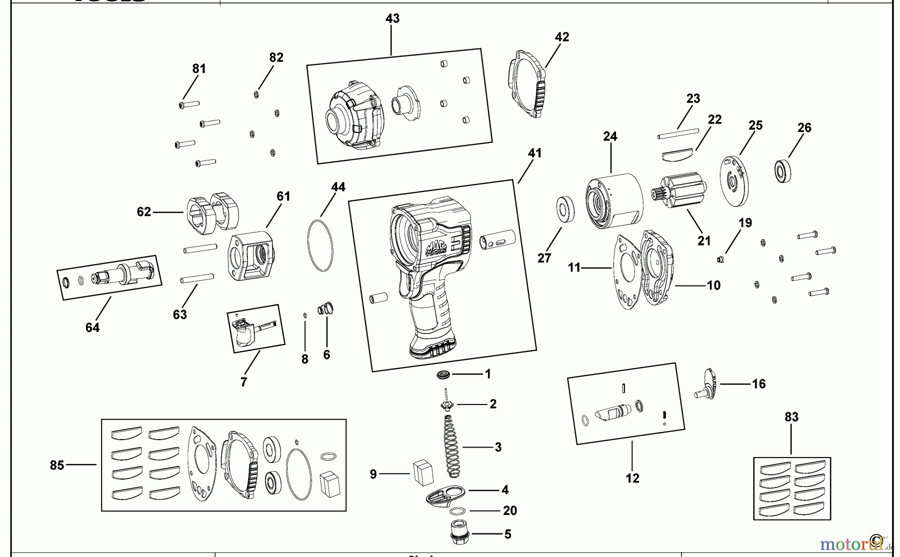  MAC POWER TOOLS SCHLAGSCHRAUBENSCHL. MPF980381 Seite 1