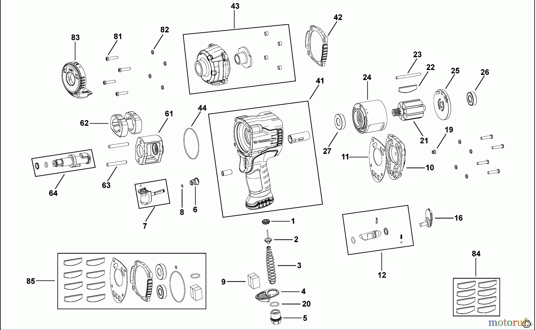 FACOM POWER TOOLS AIR TOOLS SCHLAGSCHRAUBENSCHL. NS.3500G Seite 1