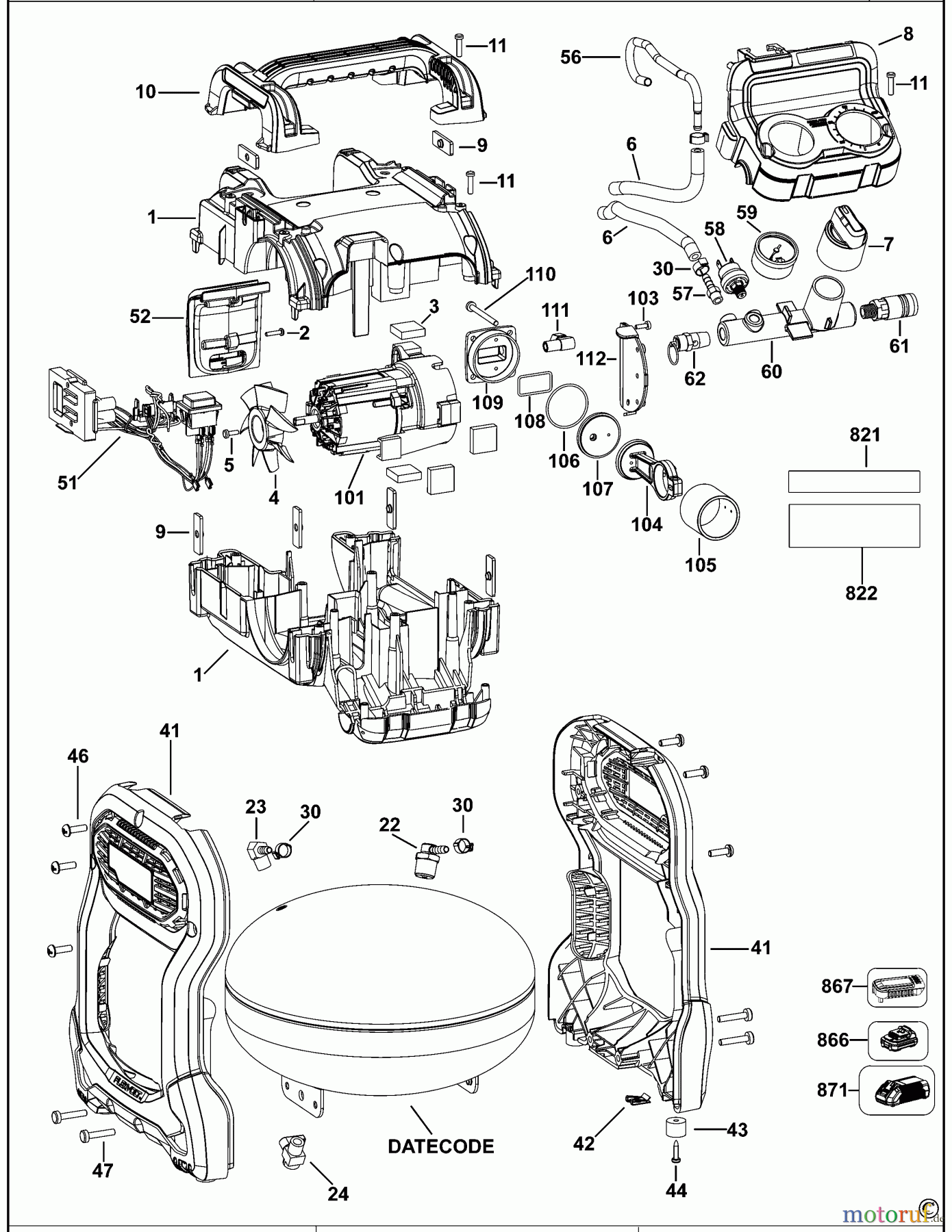 DEWALT Kompressoren KOMPRESSOR DCC1054 Seite 1