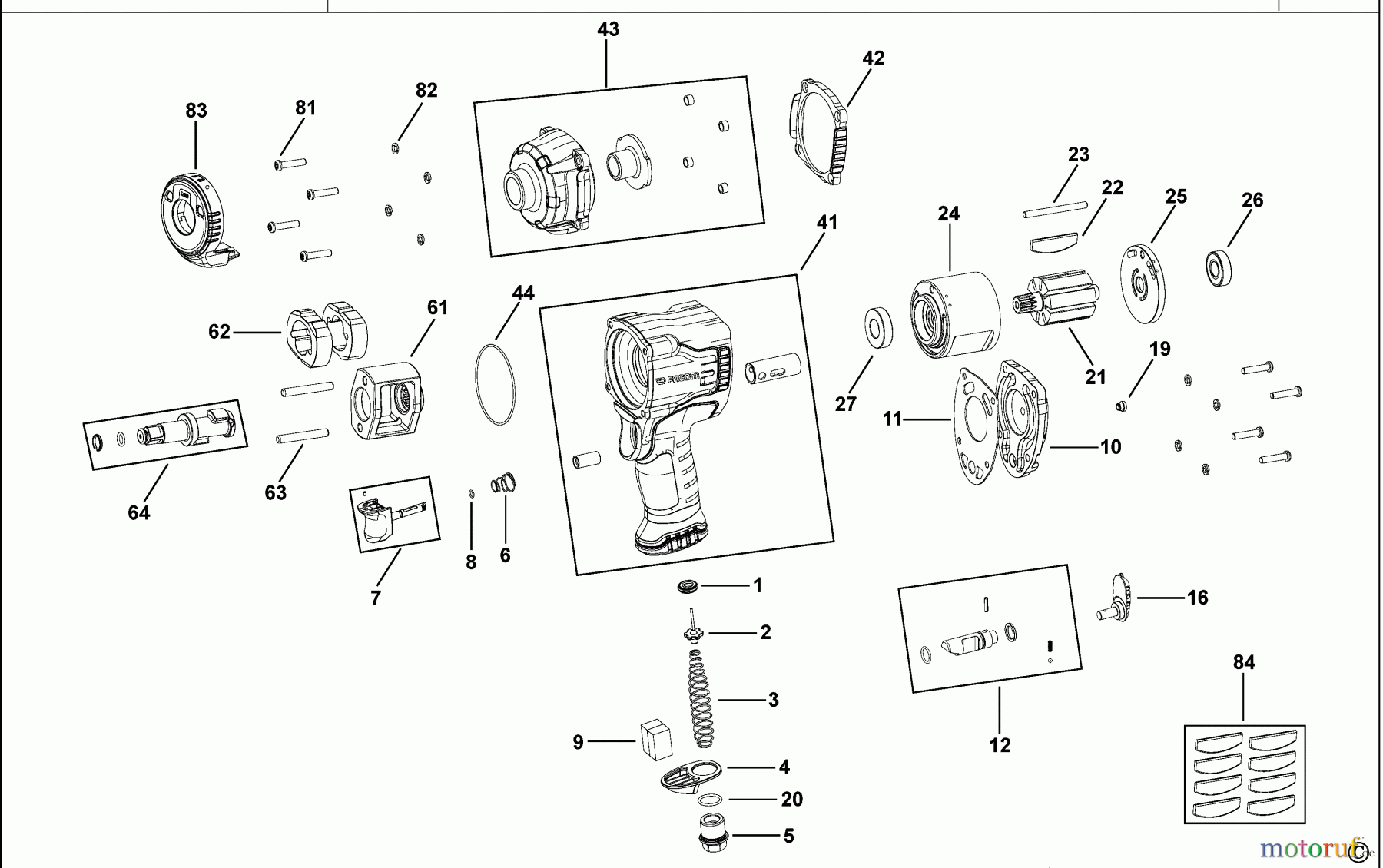 FACOM POWER TOOLS AIR TOOLS SCHLAGSCHRAUBENSCHL. NS.2500G Seite 1