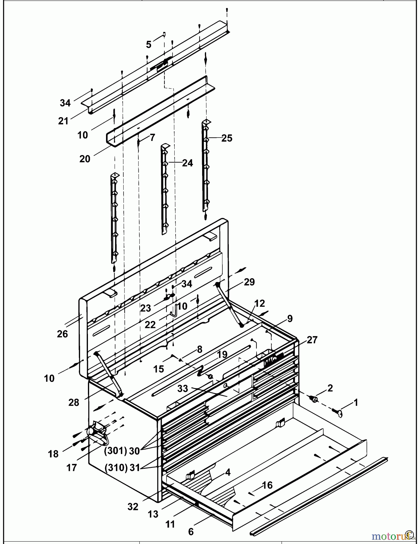 MAC STORAGE WERKSTATTWAGEN MB9100A Seite 1