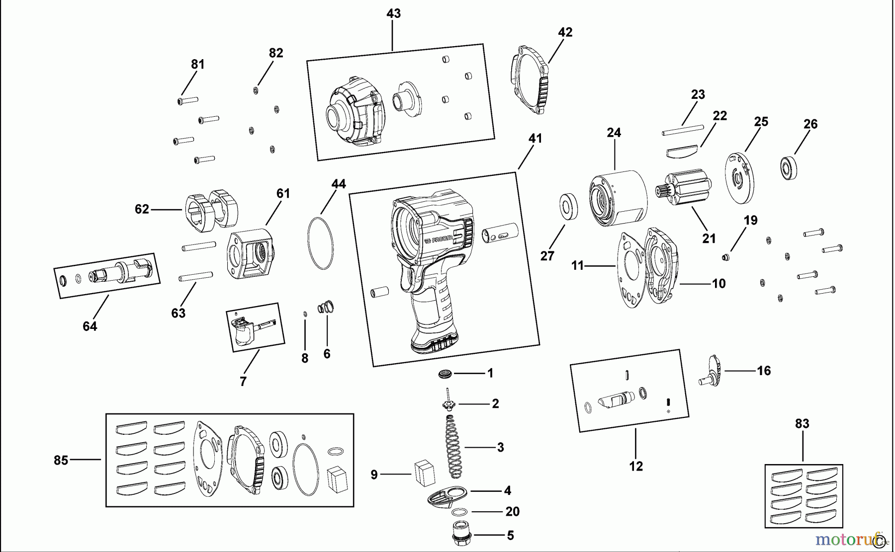 FACOM POWER TOOLS AIR TOOLS SCHLAGSCHRAUBENSCHL. NS.3100G Seite 1